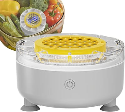 Slacentrifuge Draadloos - Fruitwasser Keuken - Voedsel Bereiden - Roterende Waterstroom - 4 Liter Inhoud - Wit