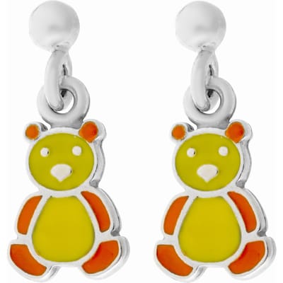 Orphelia 'Bear' Kinder 925 Sterling Zilveren Dangle Oorbellen - Silver ZO-7140/YE