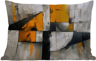 Buitenkussens - Geel - Abstract - Modern - Vormen - 60x40 cm - Weerbestendig