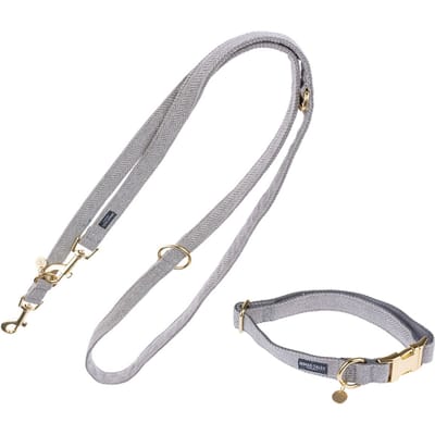 Nomad Tales Calma Hondenriem, stone - 200 cm lang, 20 mm breed