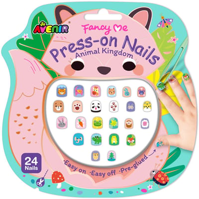 AVENIR Nagelstickers - Dierenrijk - 24 Stuks - Makkelijk Verwijderbaar - 3 Jaar