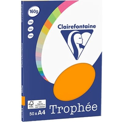 Clairefontaine Trophée - Licht Oranje - Kopieerpapier- A4 160 gram - 50 vellen