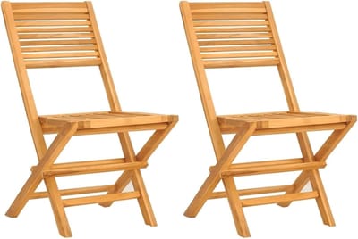 Houten Klapstoel - Tuinstoel Set - Buiten Zitten - Hoge Rugleuning - 47x62x90cm - Houtkleur