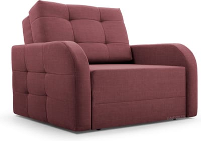 Fauteuil Met slaapfunctie Slaapbank Ban Porto 80 Fauteuil Slaapbank - Armstoel - Kinderbed - Compact en Comfortabel 101 cm - 1 zits - Bordeaux (BRAGI 92)