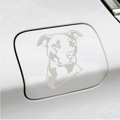 Bumpersticker - Pitbull  - 13 X 11 - Zilver