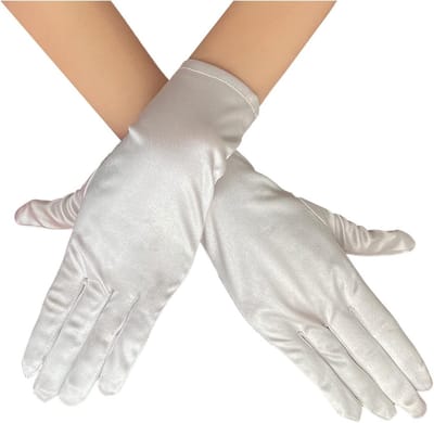 Elegante Satijnen Korte Opera Handschoenen voor Dames, Perfect voor Bruiloften, Avondfeesten en Dansen