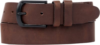Petrol Industries Riem Heren - Broekriem - Verstelbaar - Leer - Bruin - 85 cm - S