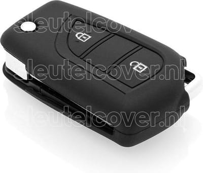 Autosleutel Hoesje geschikt voor Citroën - SleutelCover - Silicone Autosleutel Cover - Sleutelhoesje Zwart