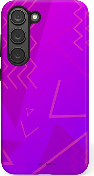 Casetastic Hoesje Geschikt voor Samsung S23 - Stijlvolle Beschermende Duo-layer Case - Discowave