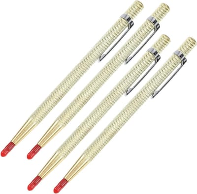Metaalgraveerpen Set - Krassen Snijden - Materiaal Bewerken - Carbide Punt - 4 Stuks - Goud