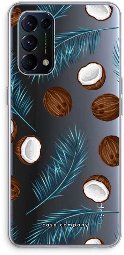 Case Company® - Hoesje geschikt voor Oppo Find X3 Lite hoesje - Kokosnoot - Soft Cover Telefoonhoesje - Bescherming aan alle Kanten en Schermrand