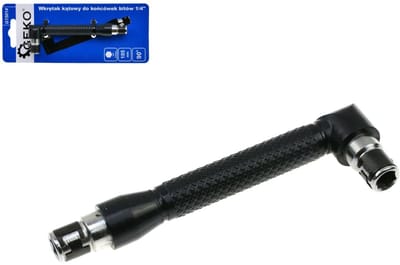 GEKO Hoekadapter schroevendraaier - 105 mm - CrV staal - 1/4" bits