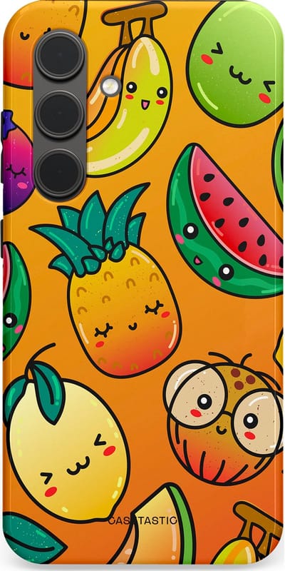 Casetastic Hoesje Geschikt voor Samsung S24 - Stijlvolle Beschermende Duo-layer Case - Fruitastisch