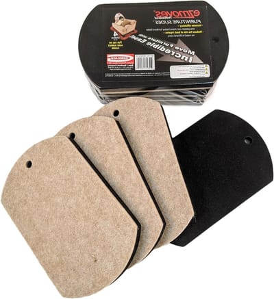 Meubelglijbanen set - Verhuisglijders - Meubels verplaatsen - Voor harde vloeren - 20x12 cm - Zwart