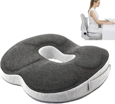 Zitkussen Orthopedisch & Ergonomisch - Zitkussen van Traagschuim - Aambeienkussen - voor Auto, Bed, Bank & Bureaustoel