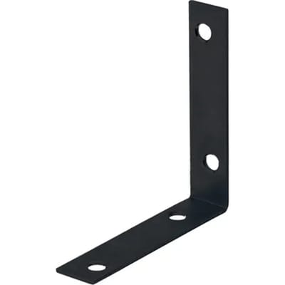 Alberts Hoekanker - Zwart Geplastificeerd Verzinkt Staal - 75x75x16mm