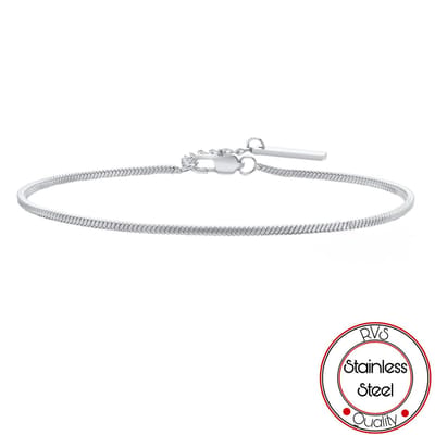 Soraro Dun Armband | Zilverkleurig | RVS | 20 cm | Stainless Steel | Soraro Armbanden | Exclusieve Armbanden | Cadeau Voor Hem en Haar | Cadeau Voor Hem