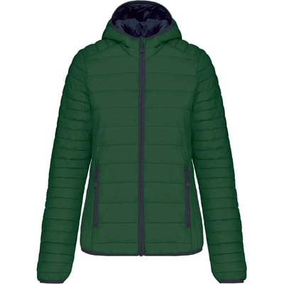 Kariban Ladies' lightweight hooded padded jacket K6111 - Forest Green - L