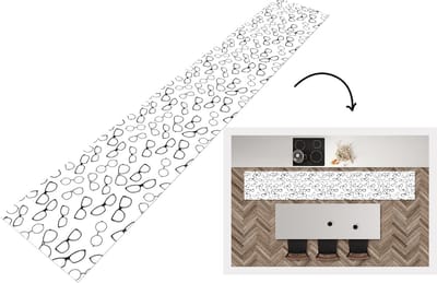 Keukenloper - Loper keuken - Bril - Keuze - Patroon - 300x50 cm - Keukenloper vinyl