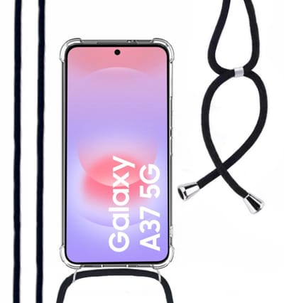 Hoesje Met Koord Geschikt Voor Samsung A37 - Lennexo Shockproof Hoesje Transparant Met Koord