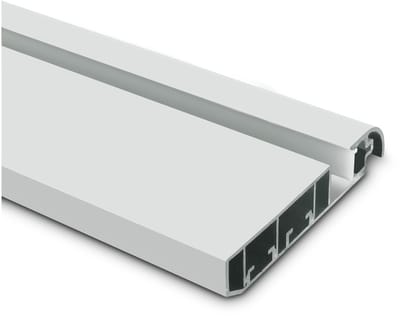 Aluminium Led PLINT profiel - Wit - Wandmontage - voor Ledstrips - 2m - 13x84 mm