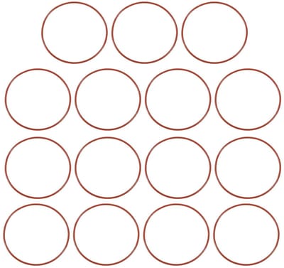 O-Ring Silicone 72mm OD 68mm ID 2mm Breedte, 15 Stuks Vervangende Metric Seal voor Hydraulische Compressoren en Reparatie van Ventielen, Rood