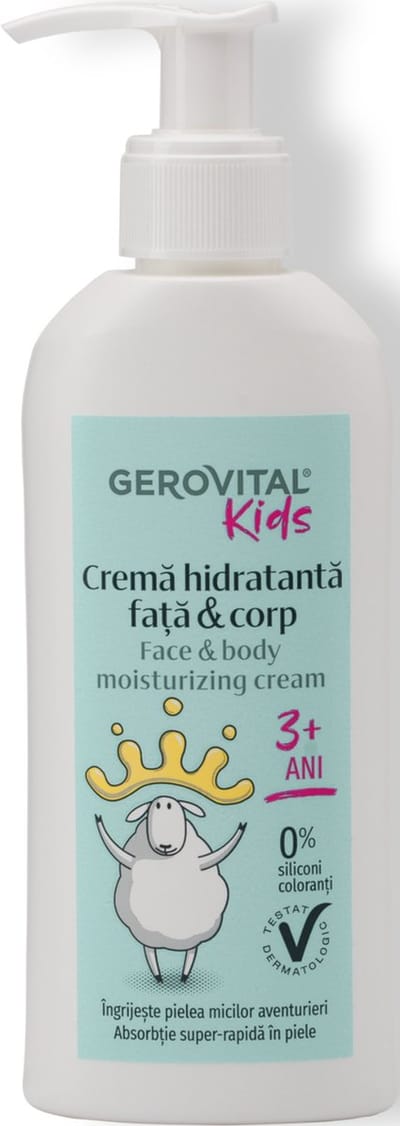 Kinderen Hydraterende crème voor gezicht en lichaam - gezichtverzorging kinderen - 0% siliconen - 0% kleurstoffen - kokosolie en vitamine E - 150ml - KIDS