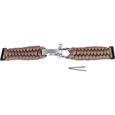 Bracelet de montre tressé de remplacement pour Suunto7 Respirant Doux Fermeture à boucle en alliage Boucle tressée marron
