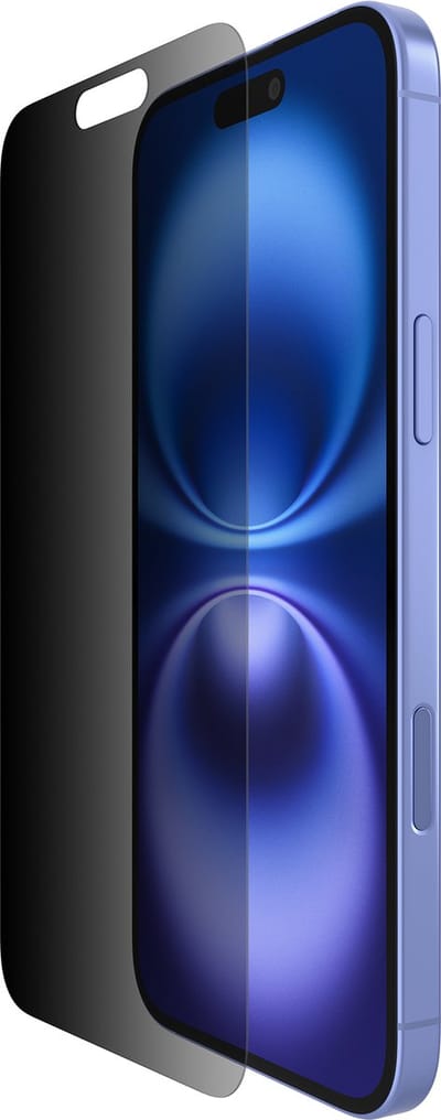 Belkin InvisiGlass Antimicrobiële Privacy Screenprotector – iPhone 16 Plus / iPhone 15 Plus / iPhone 14 Pro Max