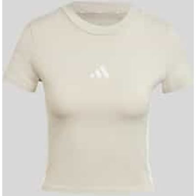 slim fit T-shirt van katoenmix met gestikt logo
