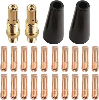 Lasser Onderdelen Kit - MIG Lasaccessoires - Precisie Lassen - Spatten Verminderend Ontwerp - 24 Delig - Metaal
