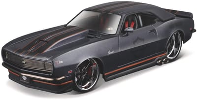 Maisto Chevrolet Camaro - Modelauto - Schaal 1:24 - Donker Grijs/Oranje