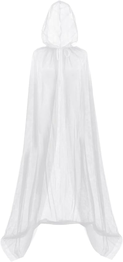 Vrouwelijke Halloween Kostuum met Lange Tulle Cape voor Cosplay en Rollenspel, Perfect voor Feestjes en Theatrale Optredens