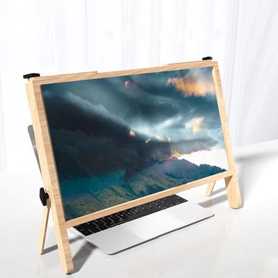 Schermvergroter - Vergrootglas HD - Comfortabel Kijken - 6 Draaipunten - 21 Inch Scherm - Houtkleur