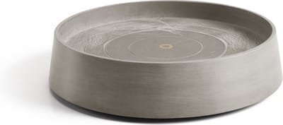 Ecopots Saucer Wheels Oslo - Taupe - Ø41 x H9,5 cm - Ronde taupe onderschotel op wielen met waterreservoir