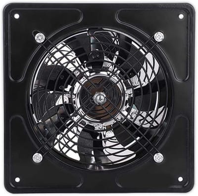 Afzuigventilator - Wandventilator - Ventilatie - Stille Werking - 150 mm Diameter - Zwart