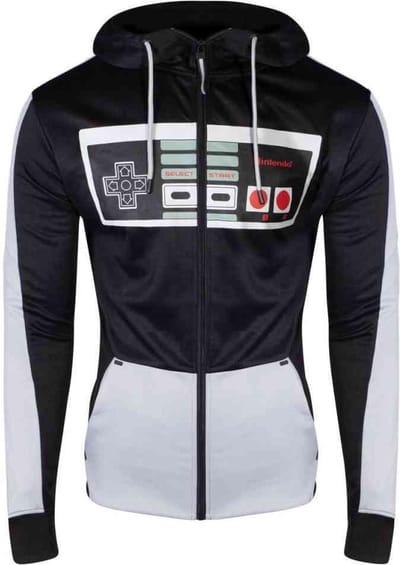 Nintendo Nintendo Vest met capuchon -S- Controller Zwart/Grijs