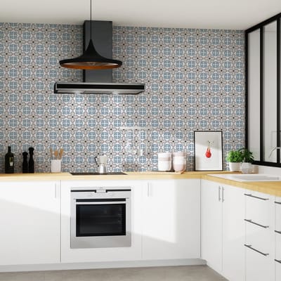 Zelfklevende tegelmuurstickers voor keuken en badkamer - 60 Claudius Azulejos tegelstickers - 60 stickers 20x20cm