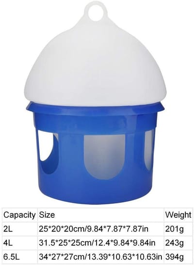 Dailygoody - Waterdispenser - Automatisch - Hoge capaciteit - 2L - Voor bewatering van duiven - Vogelbakken - Geschikt voor duiven