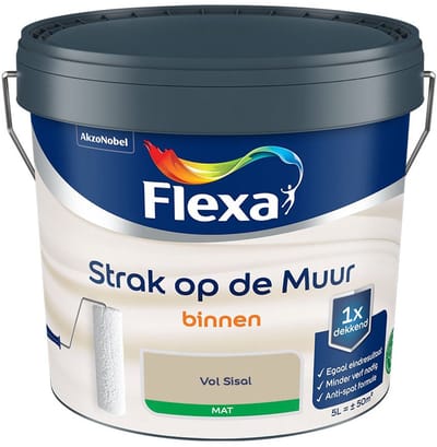 Flexa - Strak Op De Muur Binnen Mat - Vol Sisal - Mengverf - 5 L