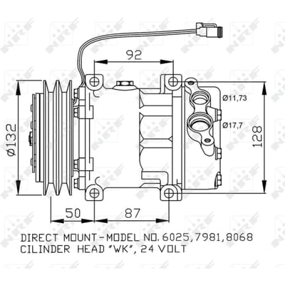 Compressor airconditioning NRF 32704
