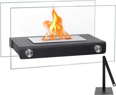 Tafelhaard Buiten - Draagbare Oven - Terras Verwarmen - Compact Ontwerp - 13.9 x 24.3 cm - Zwart