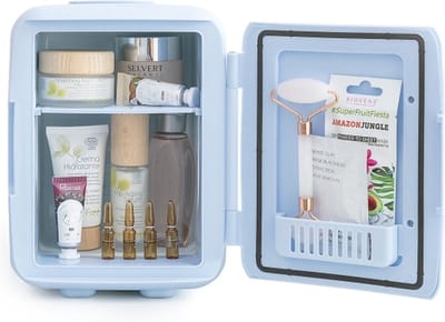 Skincare Fridge - Mini Fridge - Minibar - Make up Koelkast - Mini Koelkast - Koel- en Warmtefunctie - Draaggreep - 4 L - met Auto adapter