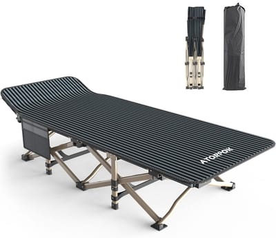 Campingbed voor Volwassenen en Kinderen - Lichtgewicht Vouwbed met Draagtas voor Buiten, Kantoor of Strand
