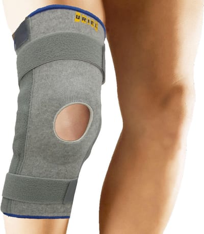 Uriel - Lange kniebrace met scharnieren - Kniebandage - Artrose en knie instabiliteit - Unisex - Maat M