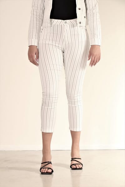 New Star dames Martinique stripe ecru 7/8 L26 - 28