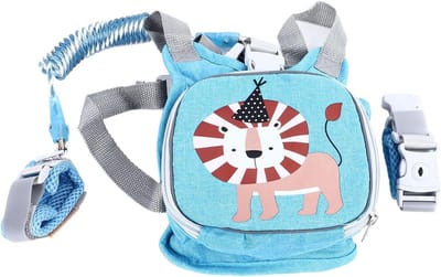 Peuterharnas Rugzak - Veiligheidsharnas Kinderen - Veilig op Reis - Met Dierenpatroon - 1.5 meter - Blauw