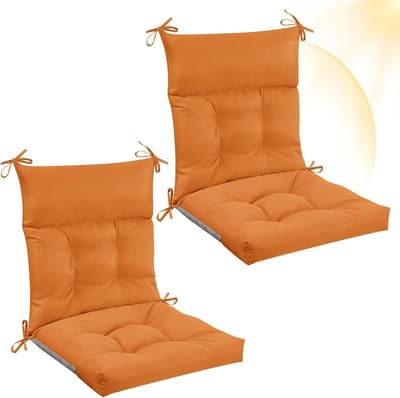Tuinkussen Set - Luxe Zitkussens - Buiten Ontspannen - Waterafstotend Materiaal - 44x21x4 Inch - Oranje
