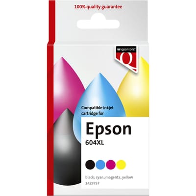 Inktcartridge Quantore alternatief tbv Epson 604XL T10H94 zwart + 3 kleuren
