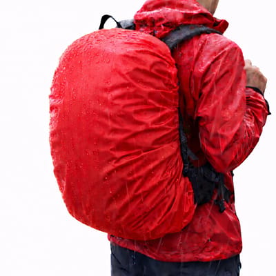 Waterdichte Regenhoes voor Rugzak 25–35 Liter – Universele Regencover Tas – Bescherming tegen Regen & Vuil – 190T Nylon – Rood